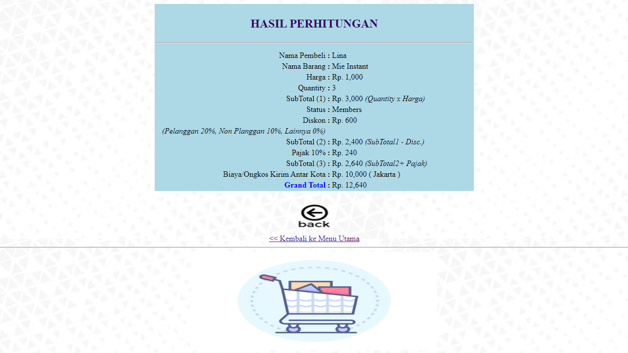 Hasil Perhitungan